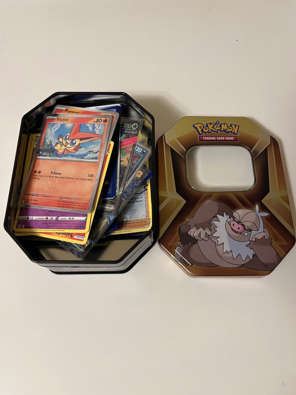 Pokémon Trading Card Tin with Cards